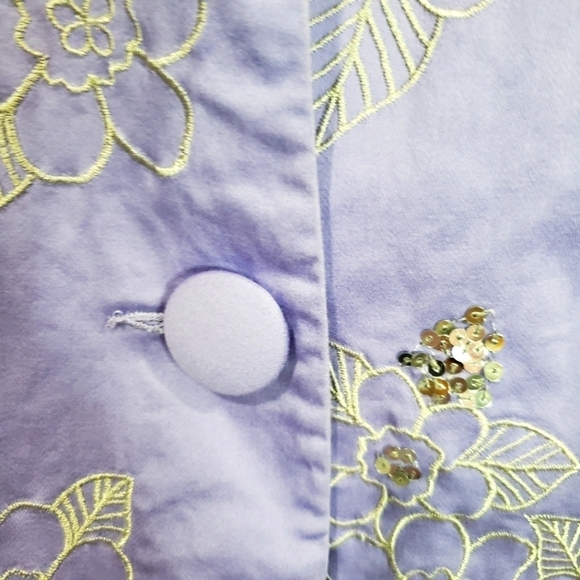 Trenz By Thereza Renz Padded Shoulders Embroidered Blazer / Jacket size 2X - Picture 9 of 13